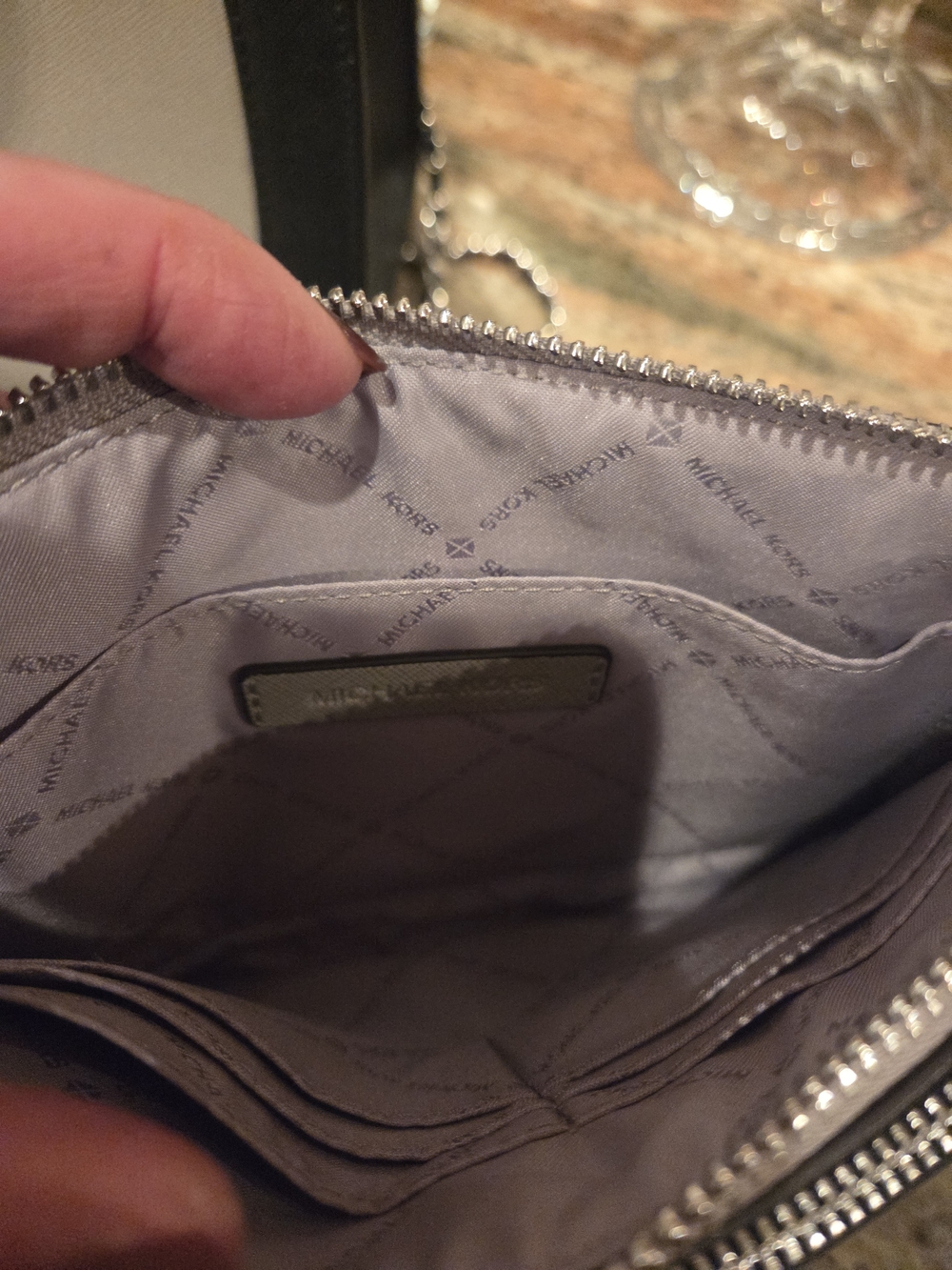 MICHAEL KORS Gray and Black Saffiano Satchel Set - Picture 12 of 13